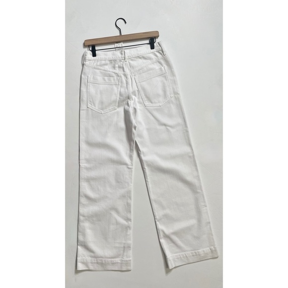 NWT!! J. CREW Factory White Drapey Denim Trousers Jeans High Waist Size 28 - Picture 8 of 13